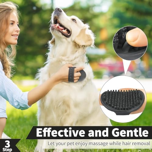 Silicone Pet Grooming Brush for Dogs & Cats – Soft Bath Brush, Gentle - Image 3