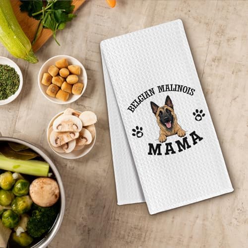 Belgian Malinois Kitchen Towels, Dog Mama Belgian Malinois Gifts - Image 3