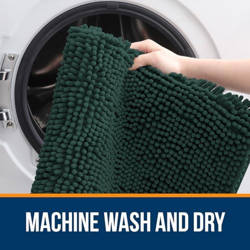 OLANLY Bathroom Runner Rugs 47x17, Extra Soft Absorbent Chenille Bath Rugs - Image 5