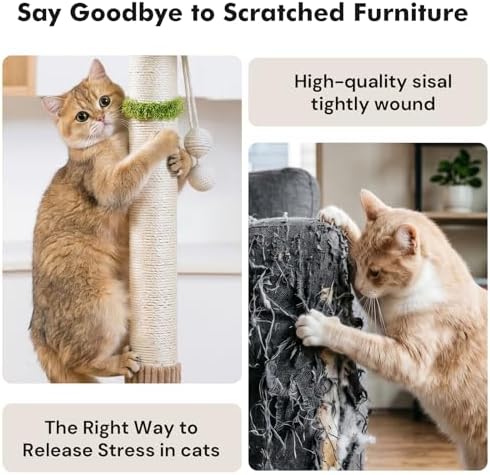 Woochpet 35"Cat Scratching Posts, Interactive Cat Toys - Image 5