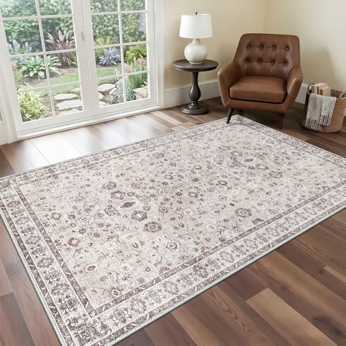 Area Rug 4x6 Ft Washable: Non Slip Soft Stain Resistant Throw Bedroom Rugs - Image 2