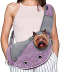PetAmi Small Dog Sling Carrier, Puppy Cat Hands-Free Purse, 10 lb by PetAmi