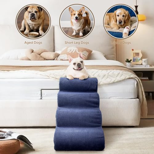 PAWSCRAT 2-Step Pet Stairs for High Beds & Sofas, 11.8''H Dog Stairs - Image 4