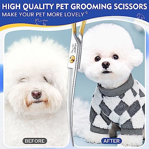 JASON Curved Dog Grooming Scissors - Image 6