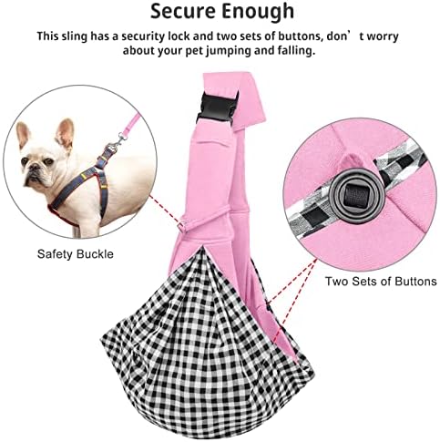 CUBY Dog and Cat Sling Carrier, Hands Free Reversible Pet Papoose Bag, Soft - Image 3