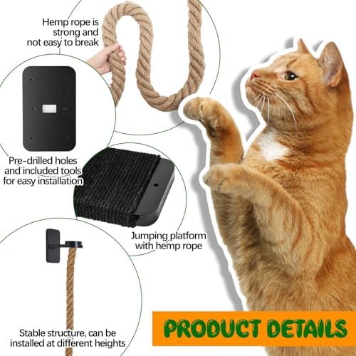 Weysat 2" x 4.92 ft Cat Climbing Rope - Image 3