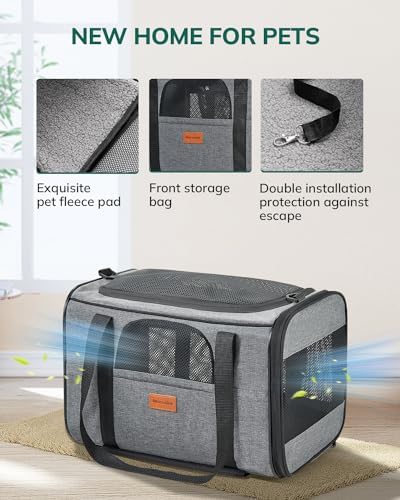 Morpilot Cat Carrier with Wheels Airline Approved, Pet Dog Carrier with Wheels - Image 7