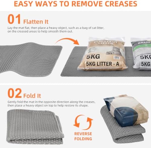 2Packs Cat Litter Mat 47"x36", XL Litter Mat - Image 5