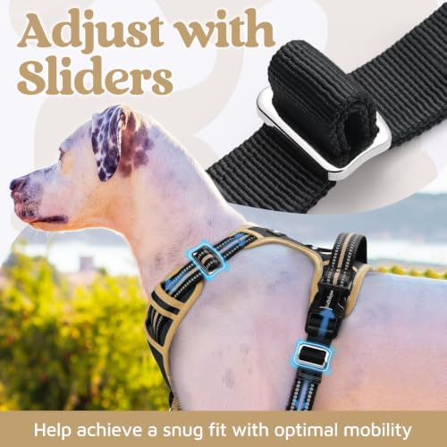rabbitgoo Dog Harness Medium Sized, No Pull 3 Buckles Easy On & Off - Image 4