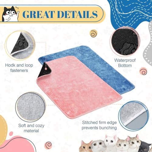 Drydiet 4 Pcs Cat Carrier Pad Reversible Liner, 17 x 11 Inch - Image 3