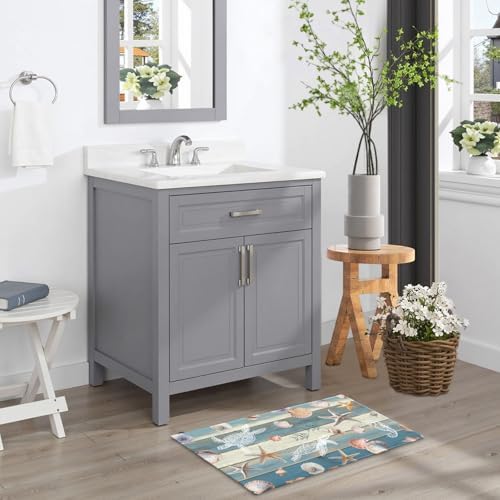 Giwawa Coastal Starfish Bath Rug Summer Sea Turtle Bathroom Carpet Soft Non - Image 7