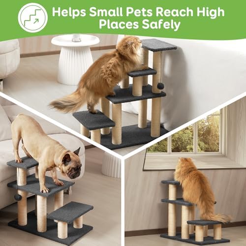 Pawque Dog Stairs & Cat Scratching Post Pet Steps - Image 2