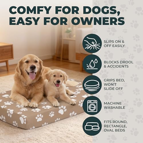 DUKE&LEFTY Washable Dogbed SLIPCOVER-USA Company-Stretchy, Soft Pet Bed - Image 5