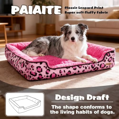 Rectangle Washable Dog Bed for Large, Medium & Small Dogs – Soft Calming Puppy - Image 5