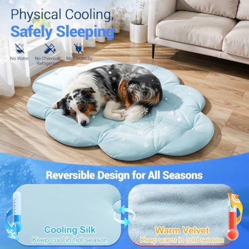 Q-Max>0.5 Dog Cooling Mat, Cloud Sky Blue - Image 3