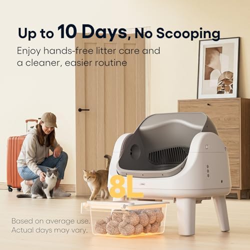 PetPivot Open Top Self Cleaning Cat Litter Box, Automatic Litter Box - Image 4