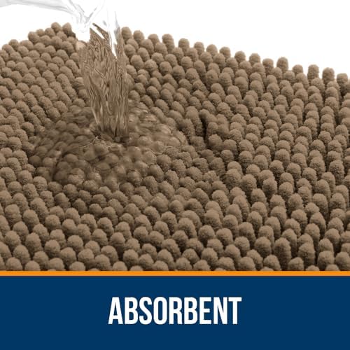 OLANLY Bathroom Runner Rugs 47x17, Extra Soft Absorbent Chenille Bath Rugs - Image 4