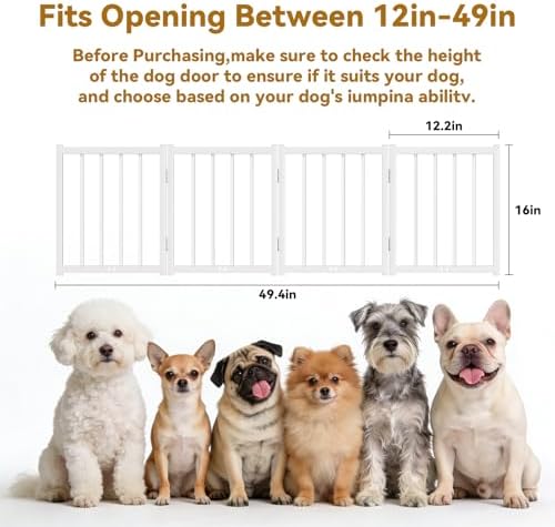 Snuowu 16" Freestanding Short Dog Gate - Image 3