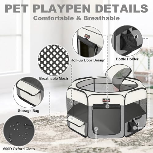 Aivituvin Dog Playpen Foldable Waterproof Pet Play Pens - Image 2
