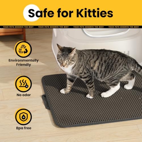 Cat Litter Mat, Upgrade Super Waterproof Back Layer Litter Box Mat, Non Slip - Image 5