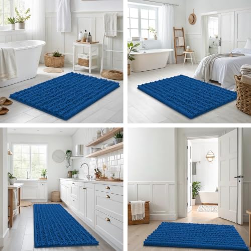 Smiry Bathroom Rugs 30X20, Extra Soft Rubber Backing Chenille Bath Mats - Image 7