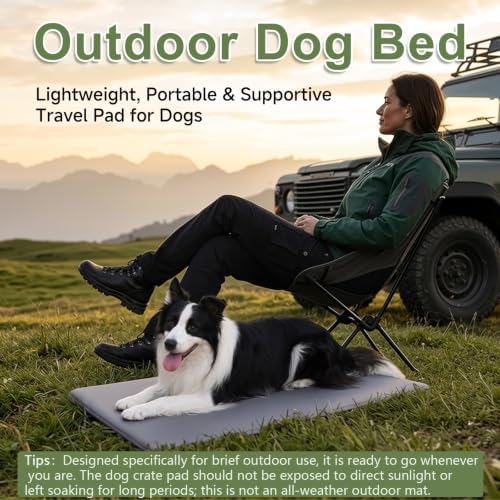 Outdoor XL Dog Crate Pad Bed, Reversible Waterproof Wipeable Mat - Image 3