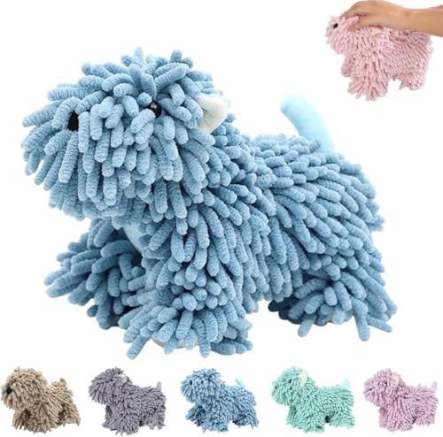 Chenille Dog Hand Towel for Bathroom & Kitchen, Cute Fuzzy Ball Towel by Unknown