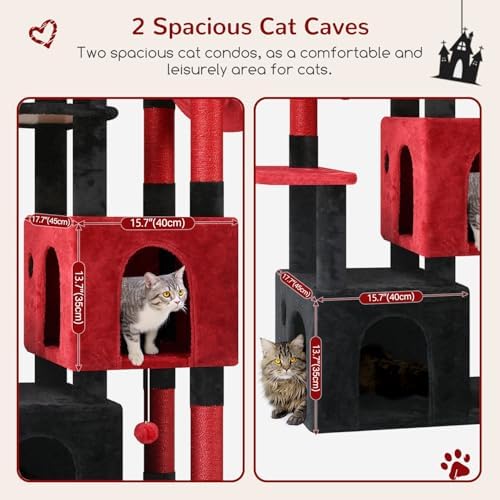 Globlazer Heavy Duty Cat Trees for Big Cats Maine Coon, Blood-Goth - Image 3