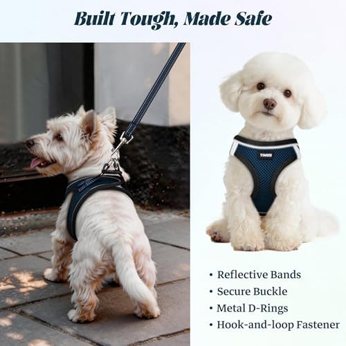 No Pull Dog Puppy Harness and Leash Set Reflective Mesh Vest Medium - Image 5