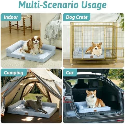 COZY KISS Cooling Dog Bed, Q-Max >0.4 Orthopedic Foam Dog Bed - Image 6