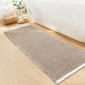 Waffle Bath Mat, Boho Bathroom Rugs Non Slip Washable by GRLYUH