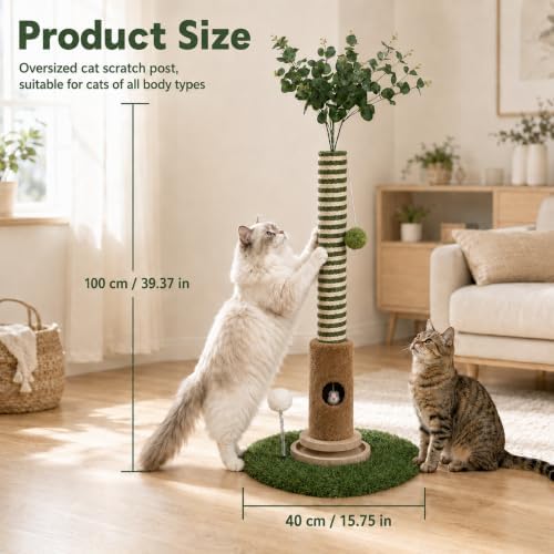39" Sisal Rotating Cat Scratching Post - Image 2