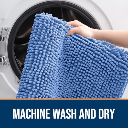 OLANLY Dog Door Mat for Muddy Paws 50x30, Super Absorbent Chenille Mud Mat - Image 5
