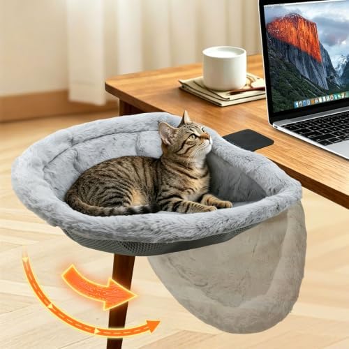 SWIND Cat Desk Bed, Adjustable Cat Desk Hammock, Cat Bed by SWIND