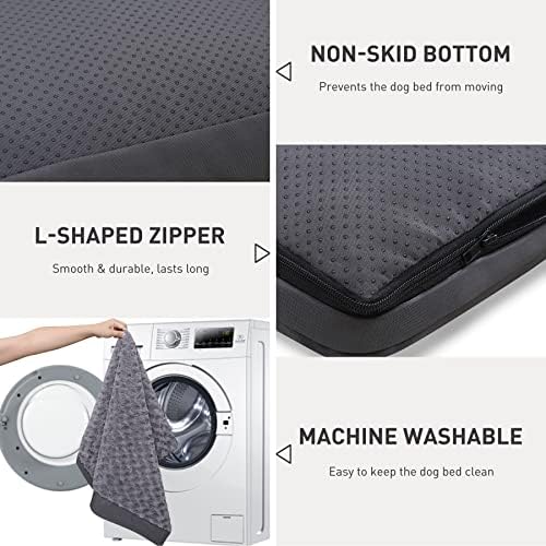 KSIIA Washable Dog Bed for Crate Waterproof for Large Dogs, 53x36 Inch - Image 5