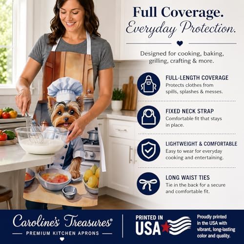 Caroline's Treasures Yorkie Yorkshire Terrier The Chef Apron Cooking Kitchen - Image 4