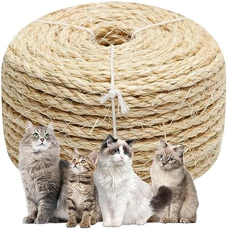 Cat Natural Sisal Rope 1/4 Inch 6mm 164-Feet by Juomid