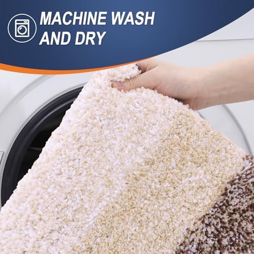OLANLY Bathroom Runner Rug 47x20, Extra Soft Absorbent Microfiber Bath Rugs - Image 5