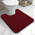 OLANLY Toilet Rugs U-Shaped 20x20, Soft Absorbent Chenille Contour Rugs by OLANLY