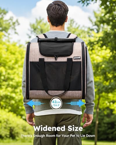 Pecute Cat Backpack with Widened Interior Space, Upgraded Dog Backpack Carrier - Image 3