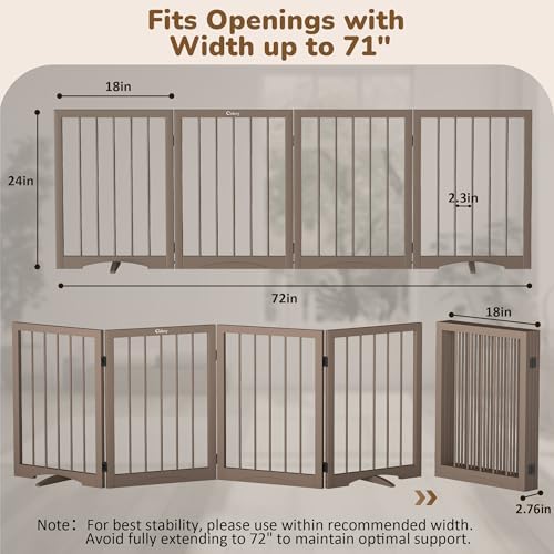 Free Standing Dog Gate Indoor, Foldable Dog Gate - Image 6