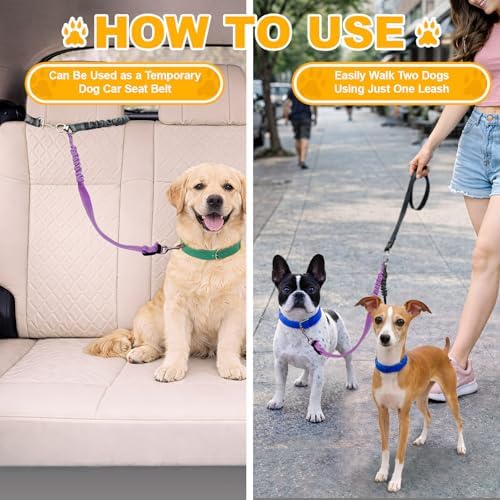 Double Dog Leash for Two Dogs, Professional No Tangle 360° Swivel Coupler - Image 5