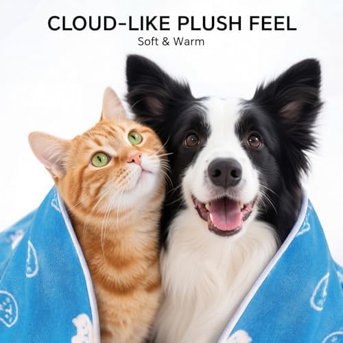 1 Pack 6 Blankets Dog Cat Soft Fluffy Fleece Pet Blanket Warm Cute Print Design - Image 2