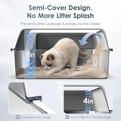 Suzzipaws Stainless Steel Cat Litter Box - Image 2
