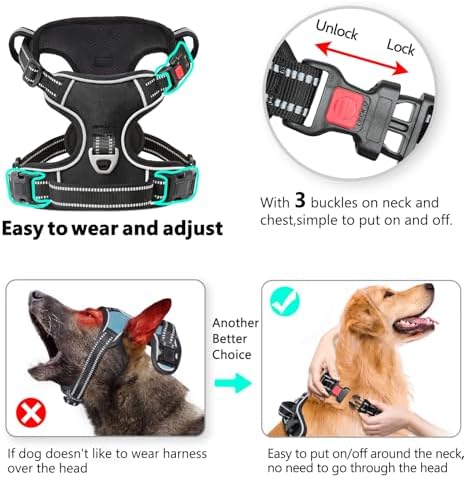 Timos Dog Harness, Front Clip No Pull Medium Sized - Image 3