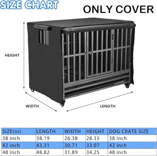 42 inch Heavy Duty Dog Crate Covers Durable 600D Polyester - Image 2