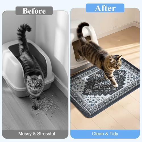 Unicorn Catcher 33"x22" Cat Litter Mat Machine Washable Litter Trapping Pad - Image 4