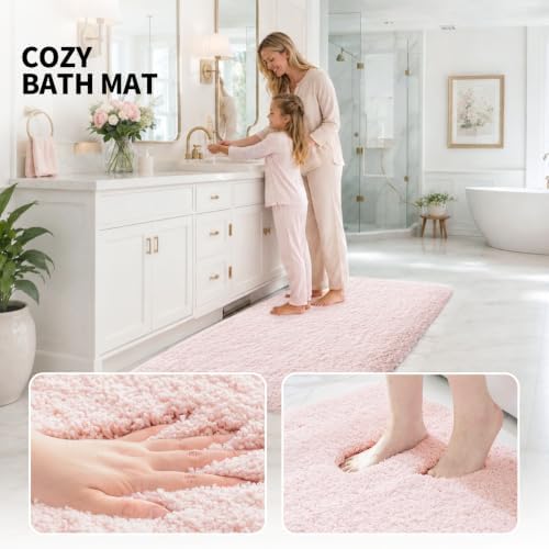 ILANGO Bathroom Rugs 48" × 24", Extra Soft Absorbent Microfiber Bath Rugs - Image 3