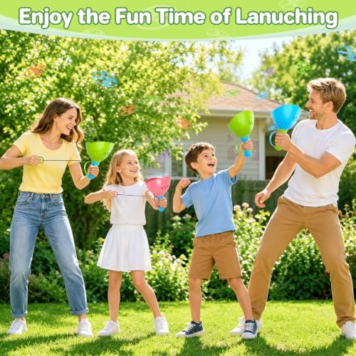 4 Pack Flying Disc Launcher Toy, Outdoor Toys Yard Gamesfor Kids Ages 4-8 - Image 3