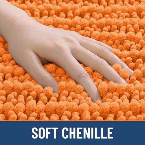Smiry Bathroom Rugs 30X20, Extra Soft Rubber Backing Chenille Bath Mats - Image 4